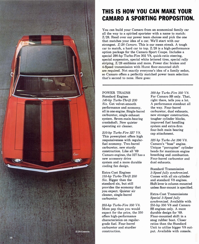 1969 Chev Camaro Prestige Brochure Page 4